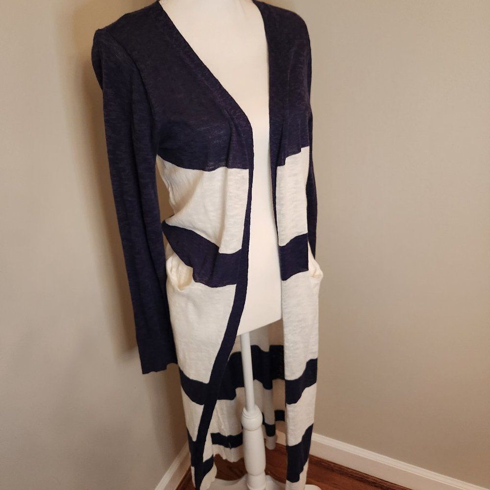 Ces Femmes Long Striped Cardigan #pockets